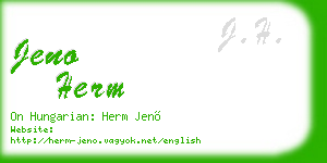 jeno herm business card